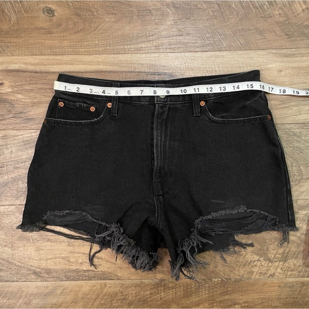 NEW! Abercrombie & Fitch Annie High Rise Black Denim Short Size 29/8 - Picture 8 of 10